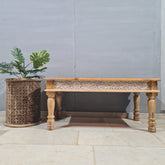 Indian Hand Craved Solid Wooden Coffee Table 120x65x55 Cm
